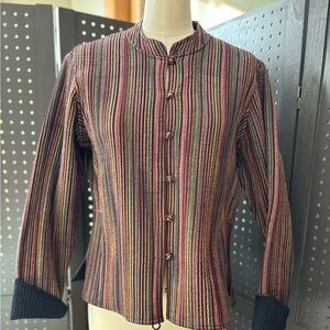 Orvis Colorful Striped Button-Up Jacket
